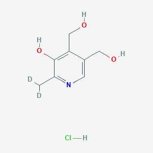 molecular formula C8H12ClNO3 B1411842 Pyridoxine-d2HCl (5-hydroxymethyl-d2) CAS No. 5027-82-7