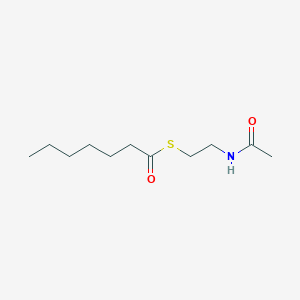molecular formula C11H21NO2S B1411849 Heptanethioic acid S-(2-acetylamino-ethyl) ester CAS No. 1260238-19-4