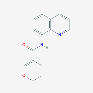 molecular formula C15H14N2O2 B14118511 N-(Quinolin-8-yl)-3,4-dihydro-2H-pyran-5-carboxamide 