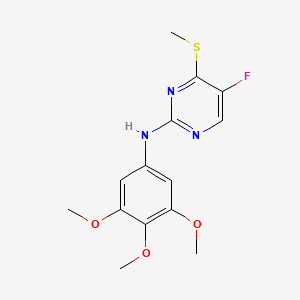 molecular formula C14H16FN3O3S B1411853 5-Fluoro-4-methylsulfanyl-N-(3,4,5-trimethoxyphenyl)pyrimidin-2-amine CAS No. 1337606-61-7