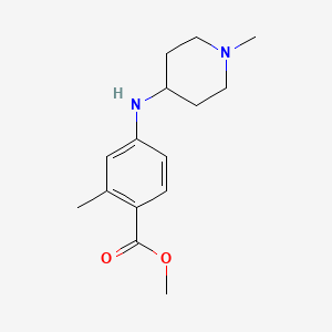 molecular formula C15H22N2O2 B14118569 Methyl 2-methyl-4-((1-methylpiperidin-4-yl)amino)benzoate 