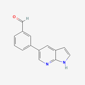 molecular formula C14H10N2O B1411857 3-(1H-Pyrrolo[2,3-b]pyridin-5-yl)benzaldehyde CAS No. 1973469-84-9