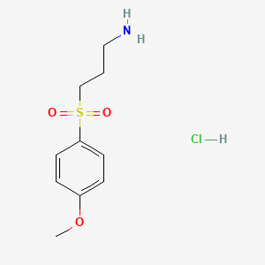 molecular formula C10H16ClNO3S B1411859 3-(4-Methoxybenzenesulfonyl)-propylamine hydrochloride CAS No. 2205383-81-7