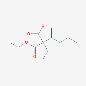 molecular formula C12H21O4- B14118625 Propanedioic acid,2-ethyl-2-(1-methylbutyl)-, 1,3-diethyl ester 