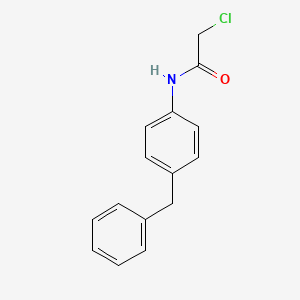 molecular formula C15H14ClNO B14118641 N-(4-Benzylphenyl)-2-chloroacetamide 