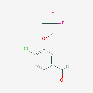 molecular formula C10H9ClF2O2 B1411866 4-Chloro-3-(2,2-difluoropropoxy)benzaldehyde CAS No. 2169426-50-8