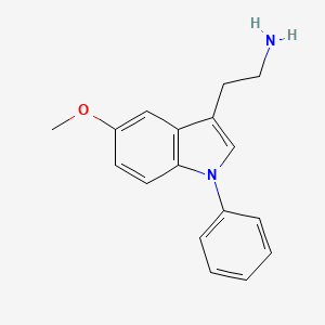 molecular formula C17H18N2O B14118818 1-Phenyl-5-methoxytryptamine 