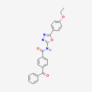 molecular formula C24H19N3O4 B14118846 4-benzoyl-N-(5-(4-ethoxyphenyl)-1,3,4-oxadiazol-2-yl)benzamide CAS No. 1170873-08-1