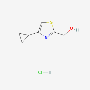 molecular formula C7H10ClNOS B1411887 (4-Cyclopropyl-1,3-thiazol-2-yl)methanol hydrochloride CAS No. 1993232-16-8