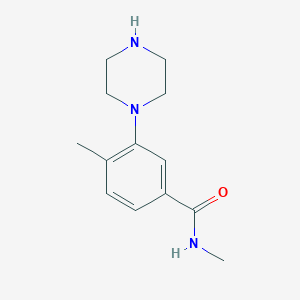 molecular formula C13H19N3O B14118887 N,4-Dimethyl-3-(piperazin-1-yl)benzamid CAS No. 1018569-97-5