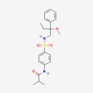 molecular formula C21H28N2O4S B14118934 N-(4-(N-(2-methoxy-2-phenylbutyl)sulfamoyl)phenyl)isobutyramide 