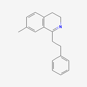molecular formula C18H19N B14118946 7-Methyl-1-phenethyl-3,4-dihydroisoquinoline 