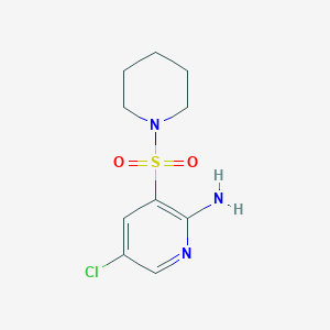 molecular formula C10H14ClN3O2S B1411907 5-Chloro-3-(piperidin-1-ylsulfonyl)pyridin-2-amine CAS No. 1858250-67-5