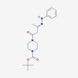 molecular formula C19H28N4O3 B14119089 tert-Butyl 4-(3-(2-phenylhydrazono)butanoyl)piperazine-1-carboxylate 