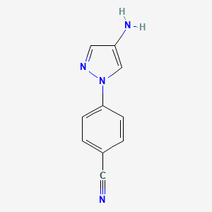 molecular formula C10H8N4 B14119091 4-(4-Amino-1H-pyrazol-1-yl)benzonitrile CAS No. 1153040-99-3