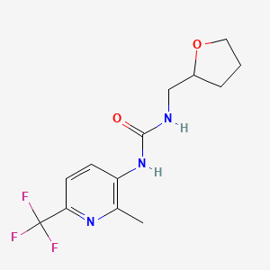 molecular formula C13H16F3N3O2 B1411910 N-[2-Methyl-6-(trifluoromethyl)pyridin-3-yl]-N'-(tetrahydrofuran-2-ylmethyl)urea CAS No. 1858240-24-0