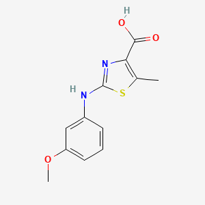 molecular formula C12H12N2O3S B1411912 2-(3-Methoxyphenylamino)-5-methylthiazole-4-carboxylic acid CAS No. 1551842-02-4