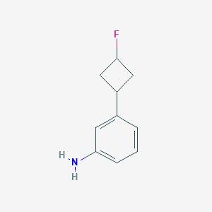 molecular formula C10H12FN B1411921 3-(3-Fluorocyclobutyl)benzenamine CAS No. 1893987-81-9