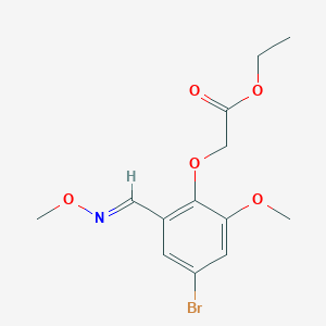 molecular formula C13H16BrNO5 B14119232 ethyl 2-[4-bromo-2-methoxy-6-[(E)-methoxyiminomethyl]phenoxy]acetate 
