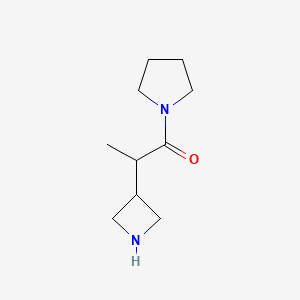 molecular formula C10H18N2O B1411929 2-(Azetidin-3-yl)-1-(pyrrolidin-1-yl)propan-1-one CAS No. 1601038-90-7