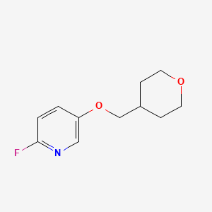 2-Fluoro-5-[(oxan-4-yl)methoxy]pyridine
