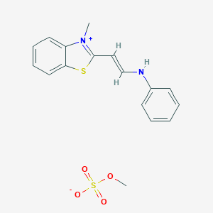 molecular formula C₁₇H₁₈N₂O₄S₂ B141194 3-Methyl-2-[2-(phenylamino)ethenyl]benzothiazolium Methyl Sulfate CAS No. 301671-47-6