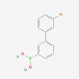 molecular formula C12H10BBrO2 B1411941 (3'-Bromo-[1,1'-biphenyl]-3-yl)boronic acid CAS No. 1048990-21-1