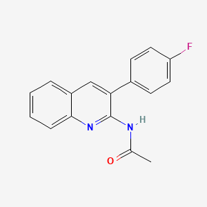 molecular formula C17H13FN2O B14119521 N-(3-(4-Fluorophenyl)quinolin-2-yl)acetamide 