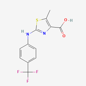 molecular formula C12H9F3N2O2S B1411958 5-Methyl-2-(4-trifluoromethylphenylamino)-thiazole-4-carboxylic acid CAS No. 1550051-26-7