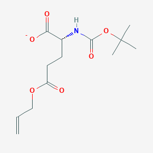 molecular formula C13H20NO6- B14119581 D-Glutamic acid, N-[(1,1-dimethylethoxy)carbonyl]-, 5-(2-propen-1-yl) ester 