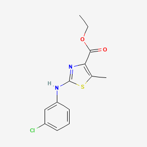 molecular formula C13H13ClN2O2S B1411965 2-(3-Chlorophenylamino)-5-methylthiazole-4-carboxylic acid ethyl ester CAS No. 1771970-51-4
