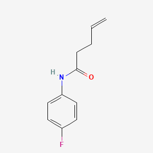 molecular formula C11H12FNO B14119658 N-(4-fluorophenyl)pent-4-enamide 