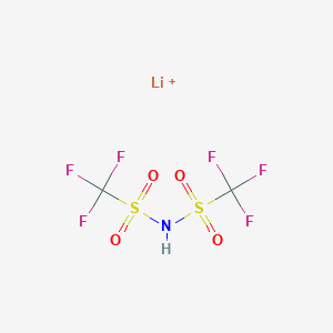 molecular formula C2HF6LiNO4S2+ B14119686 lithium;1,1,1-trifluoro-N-(trifluoromethylsulfonyl)methanesulfonamide 