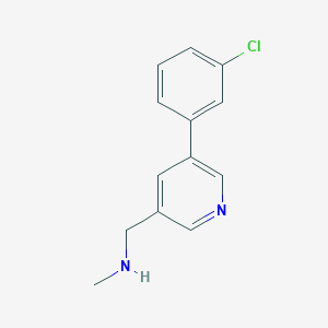 [5-(3-Chlorophenyl)-pyridin-3-ylmethyl]-methylamine