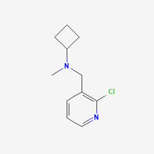 molecular formula C11H15ClN2 B1411982 N-[(2-chloropyridin-3-yl)methyl]-N-methylcyclobutanamine CAS No. 1597646-51-9