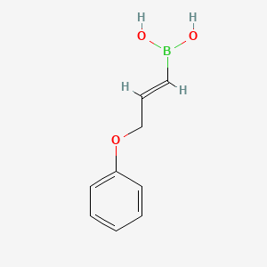 molecular formula C9H11BO3 B14119844 trans-3-Phenyloxypropenylboronic acid 