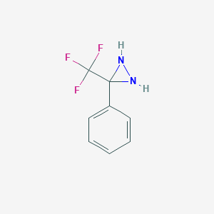 molecular formula C8H7F3N2 B141199 3-Phenyl-3-(trifluoromethyl)diaziridine CAS No. 40618-96-0