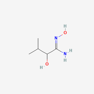 molecular formula C5H12N2O2 B14119918 N',2-dihydroxy-3-methylbutanimidamide 