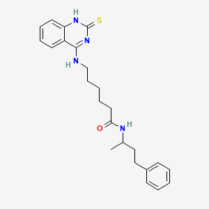 molecular formula C24H30N4OS B14120058 N-(4-phenylbutan-2-yl)-6-[(2-sulfanylidene-1H-quinazolin-4-yl)amino]hexanamide 