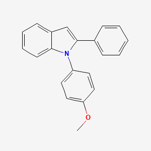 molecular formula C21H17NO B14120134 1-(4-methoxyphenyl)-2-phenyl-1H-indole CAS No. 52351-44-7