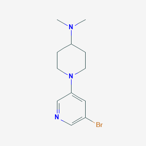 molecular formula C12H18BrN3 B1412014 1-(5-Bromopyridin-3-yl)-N,N-dimethylpiperidin-4-amine CAS No. 1565097-29-1