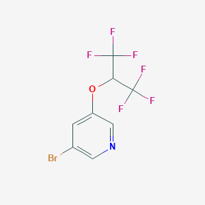 molecular formula C8H4BrF6NO B1412015 3-Bromo-5-(1,1,1,3,3,3-hexafluoropropan-2-yloxy)pyridine CAS No. 1774894-82-4