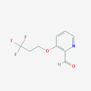 molecular formula C9H8F3NO2 B1412021 3-(3,3,3-Trifluoropropoxy)picolinaldehyde CAS No. 1713160-17-8