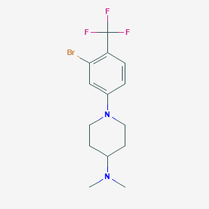 molecular formula C14H18BrF3N2 B1412022 1-(3-Bromo-4-(trifluoromethyl)phenyl)-N,N-dimethylpiperidin-4-amine CAS No. 1707605-13-7