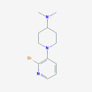 molecular formula C12H18BrN3 B1412024 1-(2-Bromopyridin-3-yl)-N,N-dimethylpiperidin-4-amine CAS No. 1707605-01-3