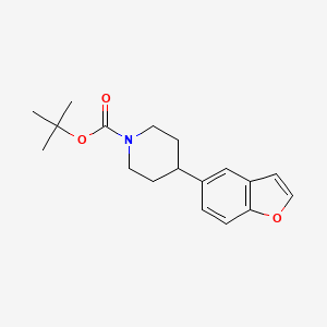 molecular formula C18H23NO3 B14120255 tert-Butyl 4-(benzofuran-5-yl)piperidine-1-carboxylate 