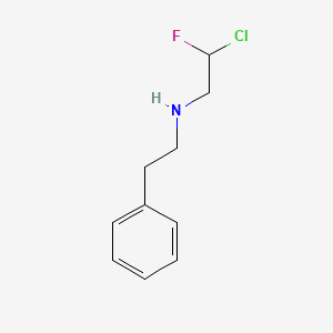 molecular formula C10H13ClFN B14120277 N-(2-Chloro-2-fluoroethyl)benzeneethanamine 