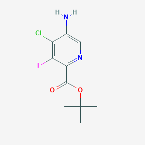 molecular formula C10H12ClIN2O2 B14120286 Tert-butyl 5-amino-4-chloro-3-iodopyridine-2-carboxylate 
