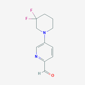 molecular formula C11H12F2N2O B1412029 5-(3,3-Difluoropiperidin-1-yl)picolinaldehyde CAS No. 1779134-11-0
