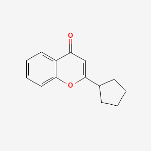 molecular formula C14H14O2 B14120325 2-Cyclopentyl-4H-chromen-4-one 